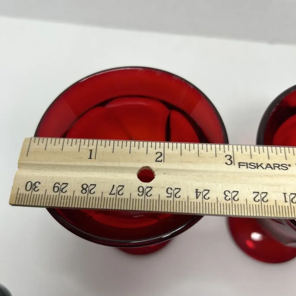 Vtg Fostoria Glass Jamestown Ruby Red Wine 4.5